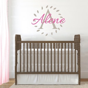 Nursery Name Monogram- Baby Name Monogram Script in Two Colors for Nurseries, Kid&#39;s Rooms Girl names, Boy Names