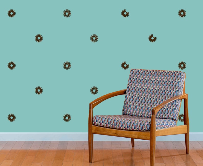 Donut Pattern Vinyl Wall Decal Pattern for Kids Rooms, Nurseries, Kitchens, Classrooms, Playrooms image 3