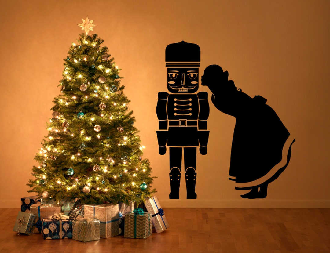 Nutcracker Kiss Silhouette Wall Decal Vinyl Art Stickers for Homes
