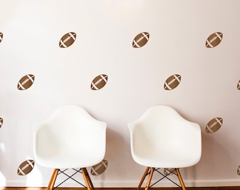 Football Pattern Wall Decals – Repeatable Sports Vinyl Stickers