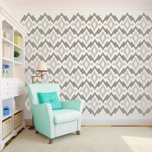 Ikat Tribal Wall Pattern Decal - Tribal Decor  Wall Decal Custom Vinyl Art Stickers for Kids Rooms, Dorms, Nurseries, Bedrooms, Homes