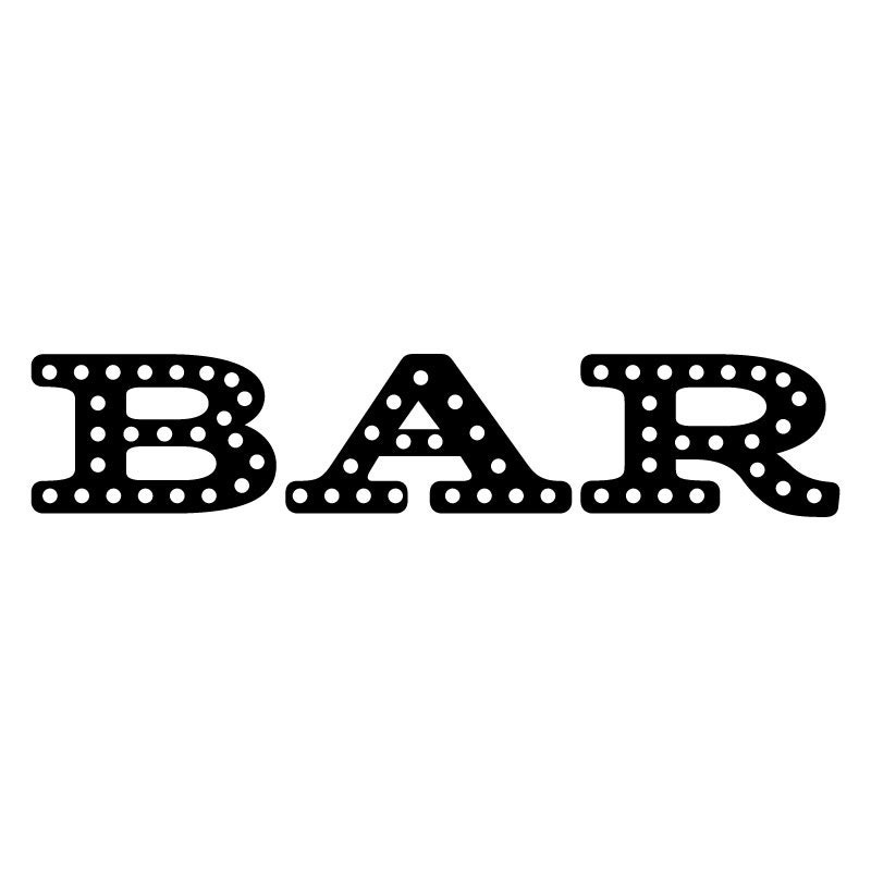 Bar Marquee Sign Decal Wall Decal Custom Vinyl Art Stickers Etsy UK