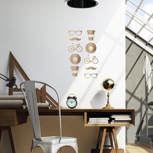 Hipster Life Pattern Set  -  Wall Decal Vinyl Art Stickers