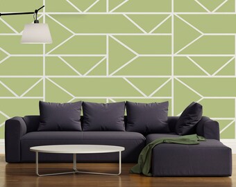 Geometric Wall Blocks – Modern Vinyl Decal, Art Deco Style (Set of 10)