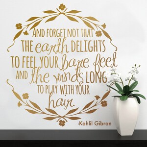 Kahlil Gibran de profeet citaat - inspirerende motiverende muurtattoo citaat vinyl voor muren, bibliotheken, scholen, slaapkamers, slaapzalen