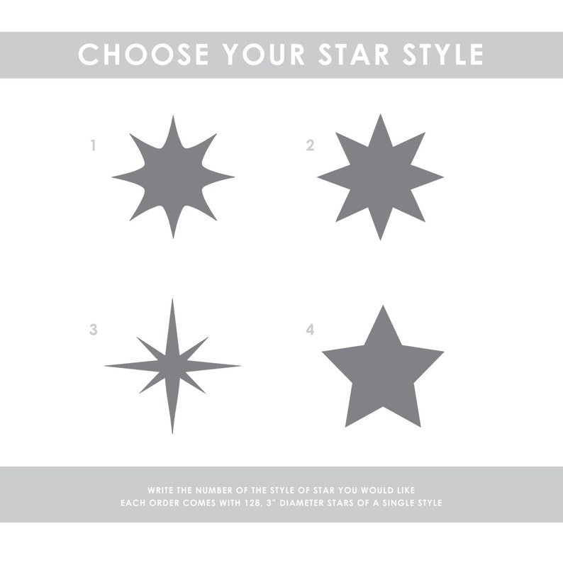 Star Wall Decals Stickers Wall Decal Custom Vinyl Art Stickers for Homes, Schools, Remodelers, & Interior Designers, Different Stars image 3