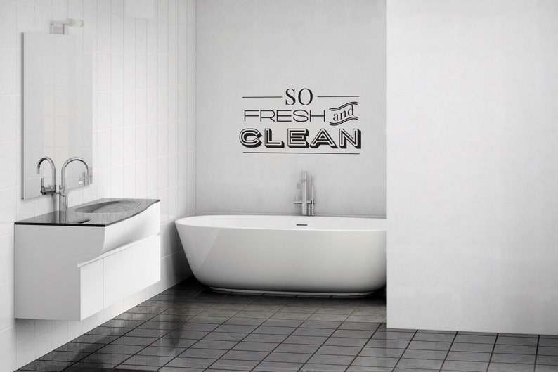 Soclean Decal So Fresh and Clean Quote - Vinyl Wall Decal, Home Decor - Etsy