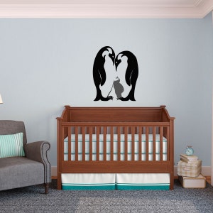 Mother and child Penguin - Vinyl Wall Art Decal Custom Stickers