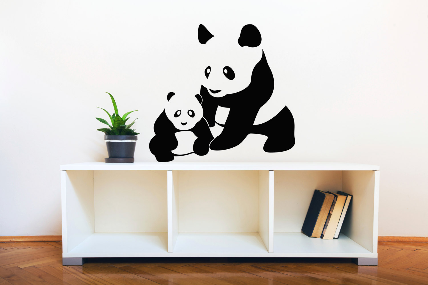 Mom and Baby Panda Wall Decal Custom Vinyl Art Stickers | Etsy