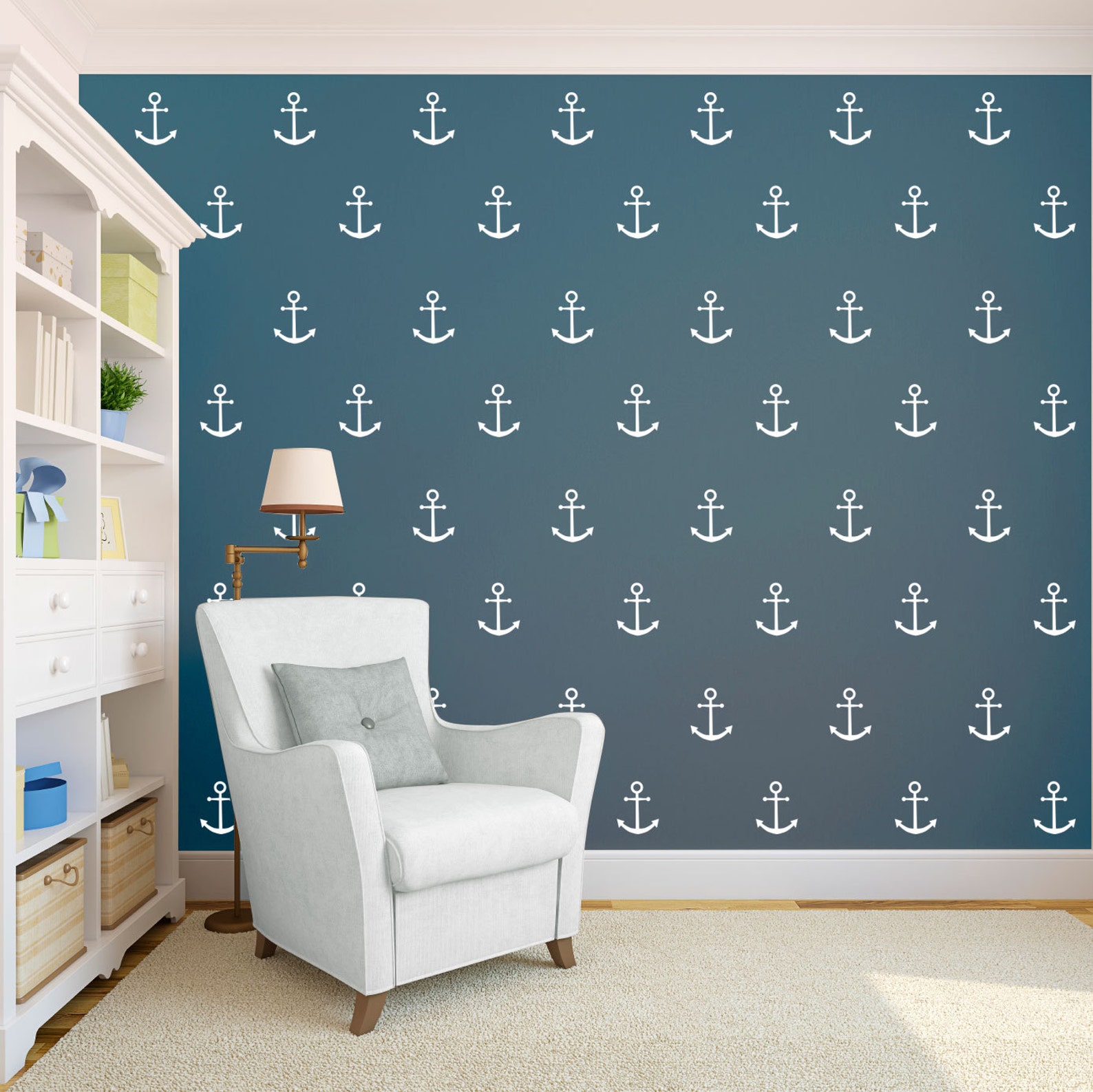 Anchor Wall Decal – Nautical Pattern Vinyl Stickers - Etsy