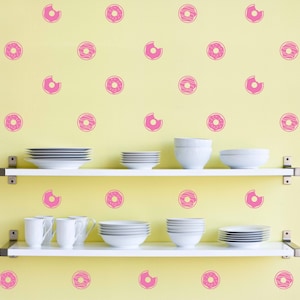 Donut Pattern Vinyl Wall Decal Pattern for Kids Rooms, Nurseries, Kitchens, Classrooms, Playrooms image 1