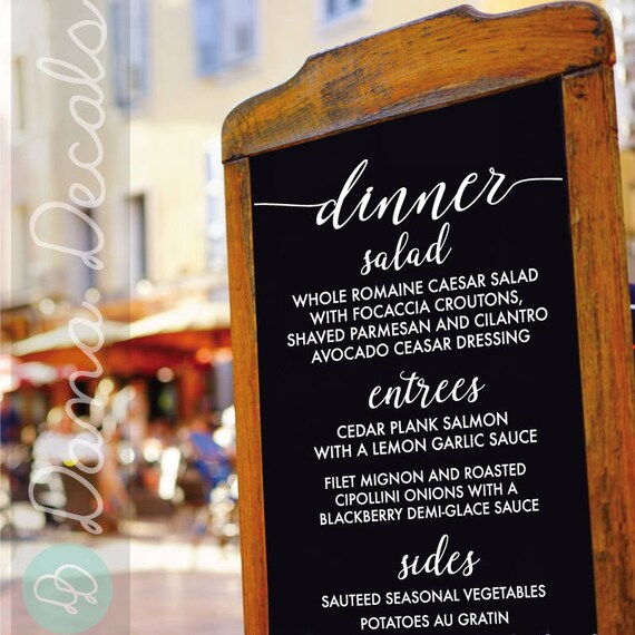Simple Customized Elegant Wedding Decal Wall Custom Vinyl Stickers For Weddings Signs Chalkboard Mirrors Bar