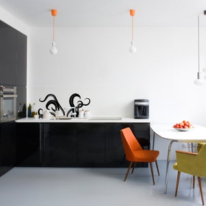 Octopus Tentacle Vinyl Wall Decal – Dramatic Ocean Bathroom Decor image 4