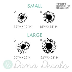 Large Sunflower Wall Pattern Decal Wall Decal Custom Vinyl Art Flower Stickers for Nurseries, Living Rooms, Bedrooms, Kids Rooms, Schools image 3