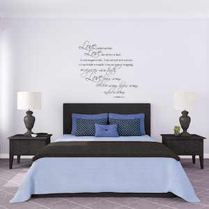 Corinthians 13 Love Verse Quote - Vinyl Wall Art Decal Custom Stickers