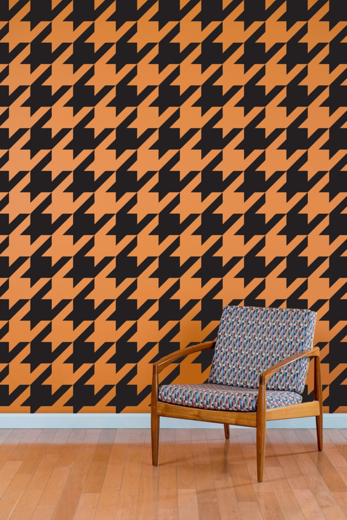 Houndstooth Wall Decal Pattern Wall Decal Custom Vinyl Art Etsy