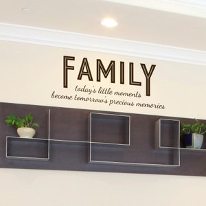 Family today's little moments Quote Wall Decal Custom Vinyl Art Stickers image 1