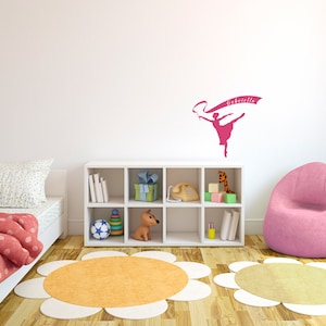 Personalisierte Ribbon Banner Tänzerin Ballett Tänzerin - Wandaufkleber Benutzerdefinierte Vinyl Kunst Aufkleber