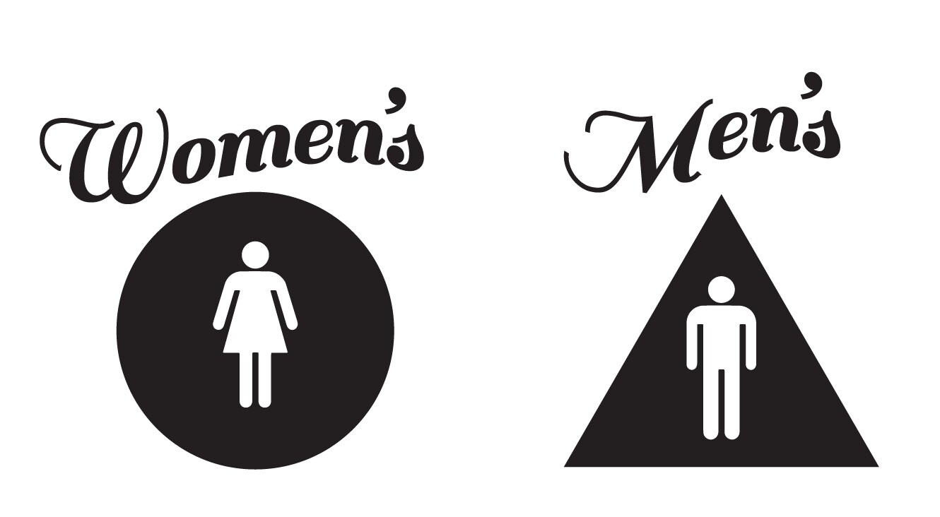Men's and Women's Fancy Restroom Door Decals Wall Etsy