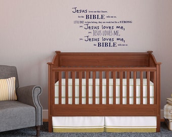 Canción infantil "Jesús me ama" – Vinilo decorativo para pared