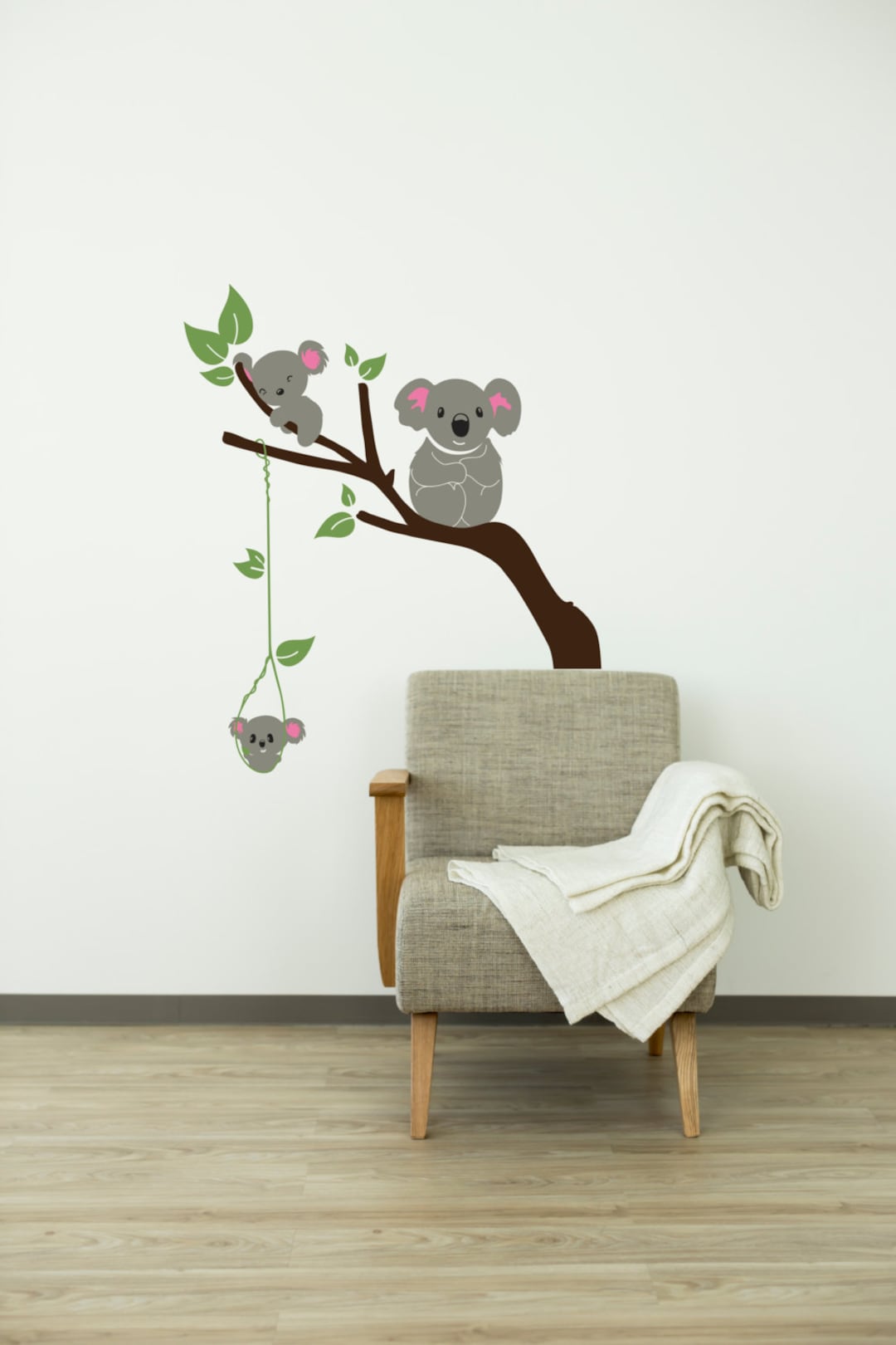 Koala Family Tree Branch Wall Decal - Nursery Vinyl Art Sticker - Etsy