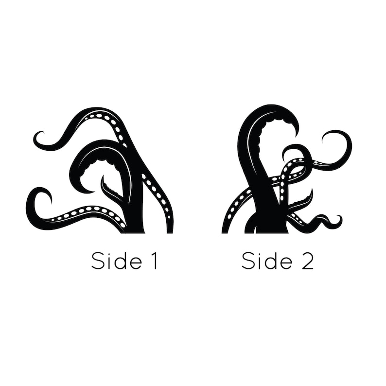 Octopus Tentacle Vinyl Wall Decal – Dramatic Ocean Bathroom Decor image 5