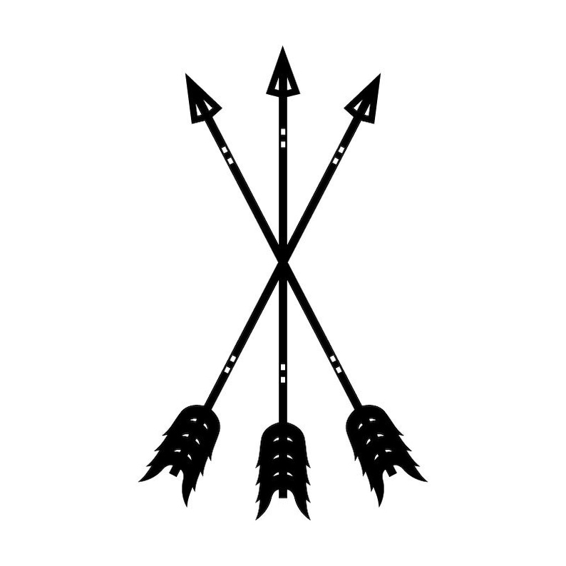 Three Crossing Arrows Modern Arrow Tribal Vinyl Wall Art Etsy