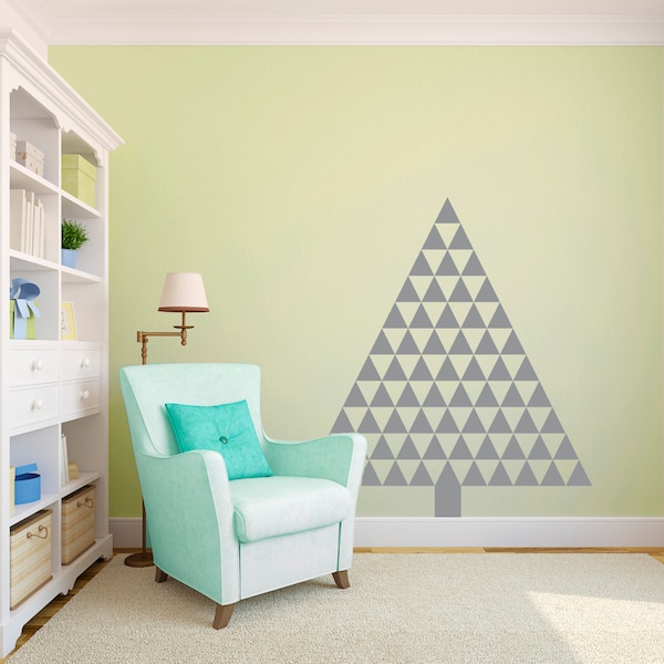 Wall Decal Custom Vinyl Art Stickers - Triangle Tree
