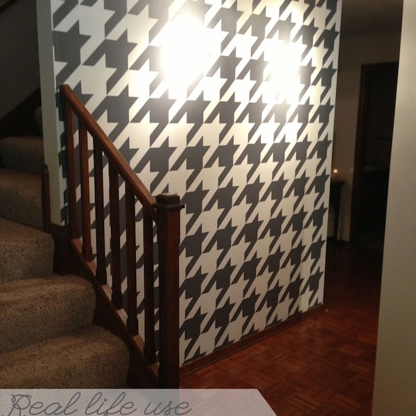 Houndstooth Wall Decal Pattern - Wall Decal Custom Vinyl Art Stickers for Homes, Nurseries, Classrooms, Offices