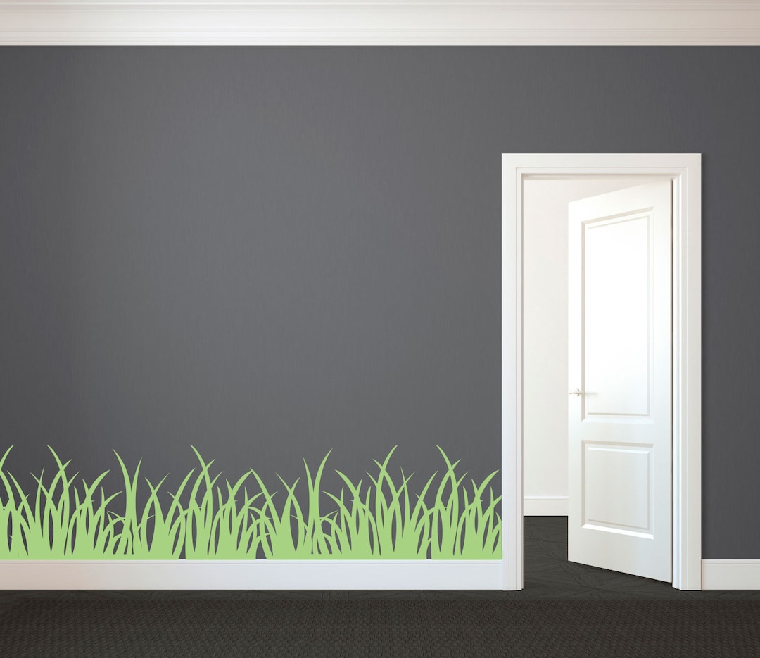Wispy Grass Wall Decal Custom Vinyl Art Stickers Etsy