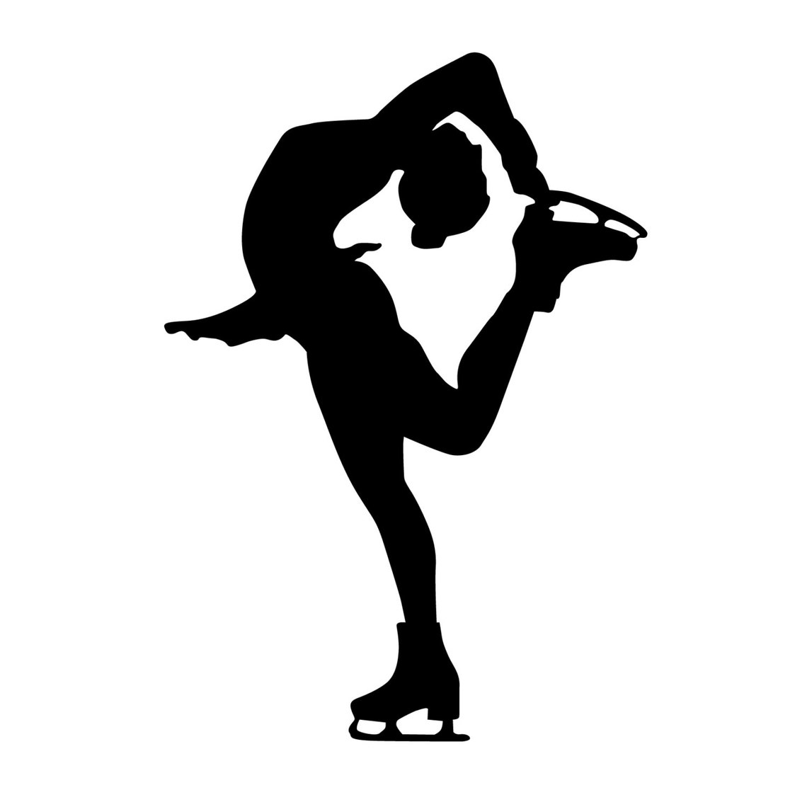 Figure Ice Skater Silhouette Sports Wall Decal Custom Vinyl Etsy