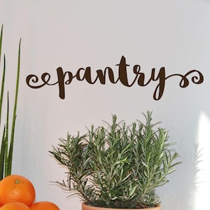 Kitchen Pantry Sign  -  Pantry Wall Quote Decals Stickers Decor, Perfect for Homes, Interiors, Kitchens