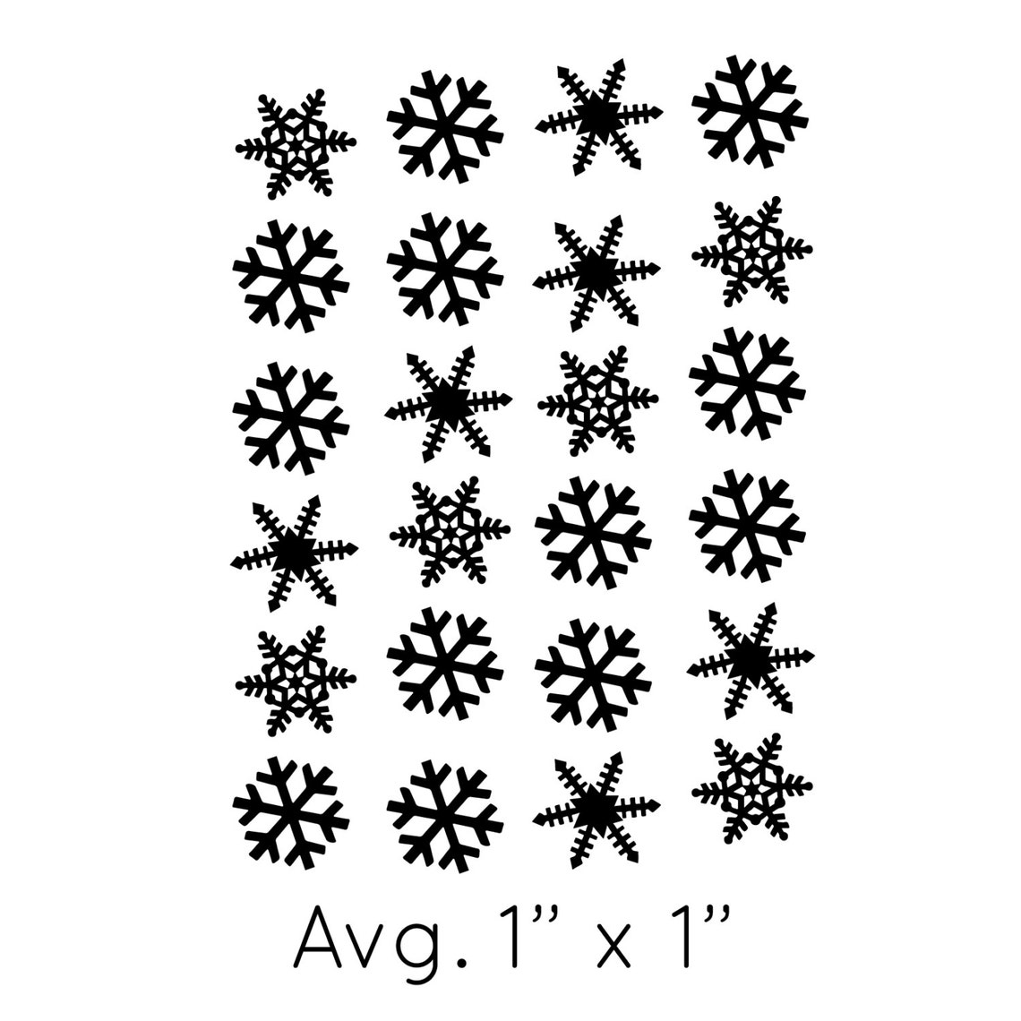 Tiny Holiday Snowflakes Cluster wall Decal Custom Vinyl Art - Etsy