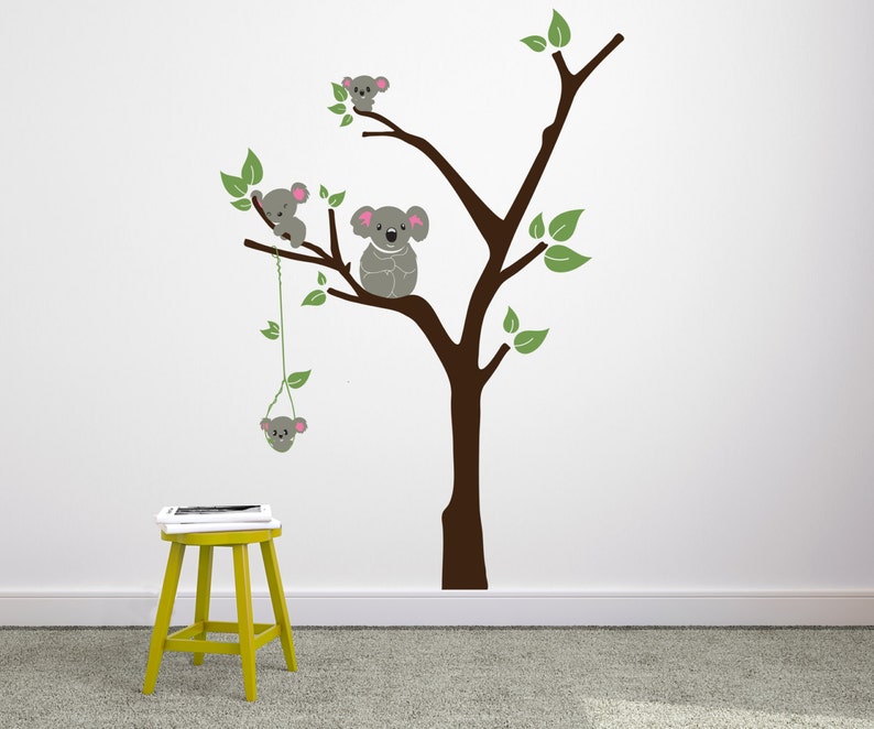 Koala Family Tree Branch Wall Decal - Nursery Vinyl Art Sticker - Etsy