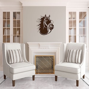 Horse Head Profile - Wall Decal Custom Vinyl Art Stickers