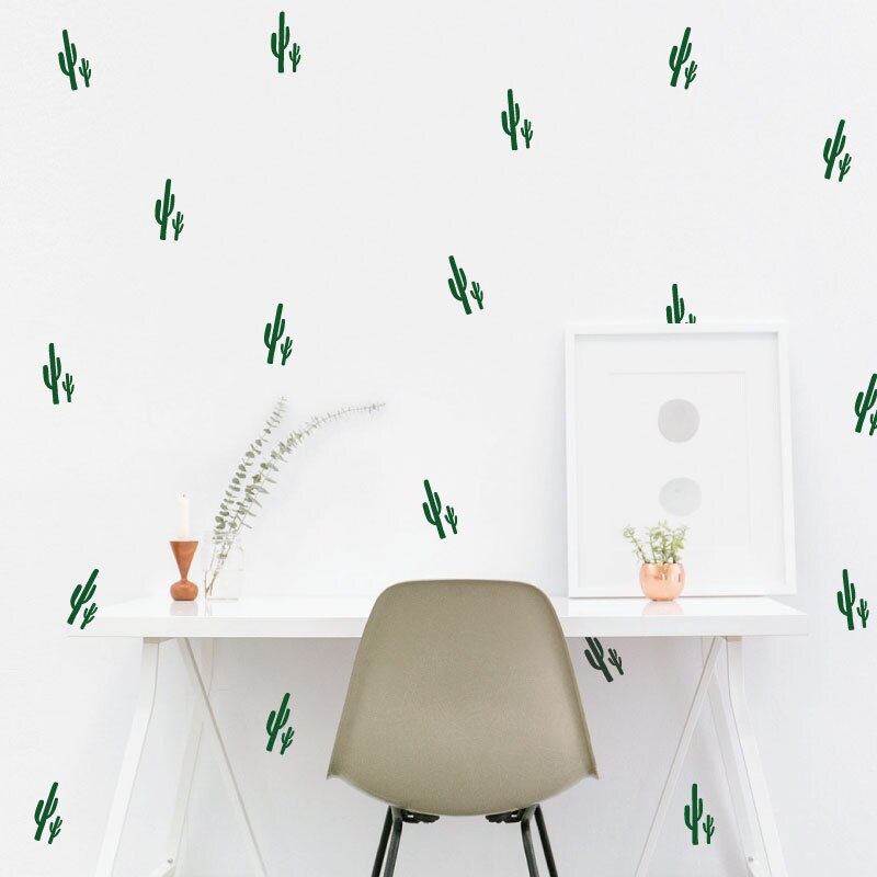 Cactus Wall Decal – Desert Plant Vinyl Art Stickers - Etsy