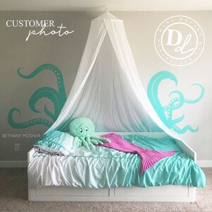Octopus Tentacle Vinyl Wall Decal – Dramatic Ocean Bathroom Decor image 2