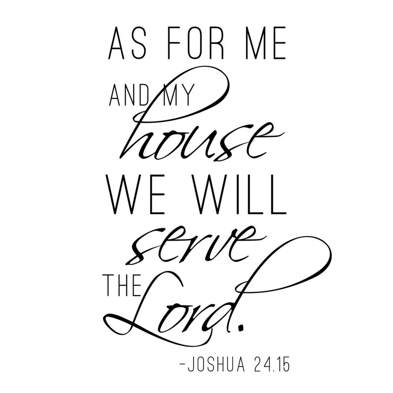 As for Me and My House Quote Vinyl Wall Art Decal Custom Etsy