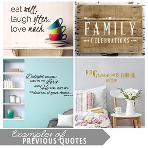 Create your own Quote Personalized Wall Quote Sticker Wall Decal Custom Vinyl Art Stickers image 3