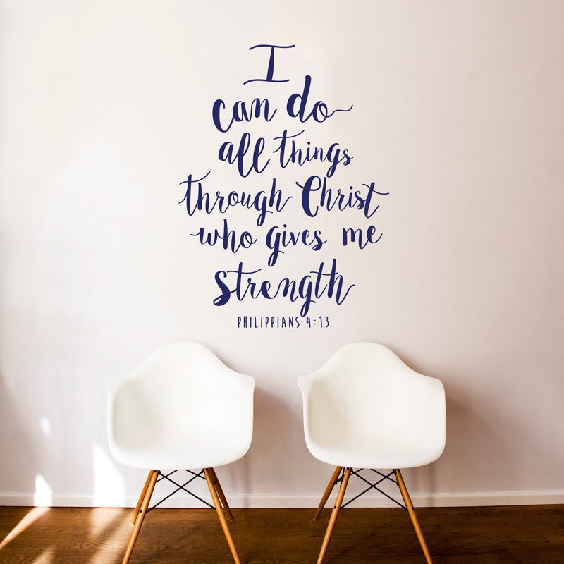 I Can Do All Things Verse Philippians 4:13 Large Wall - Etsy I Can Do All Things Verse Philippians 4:13 Large Wall - Etsy