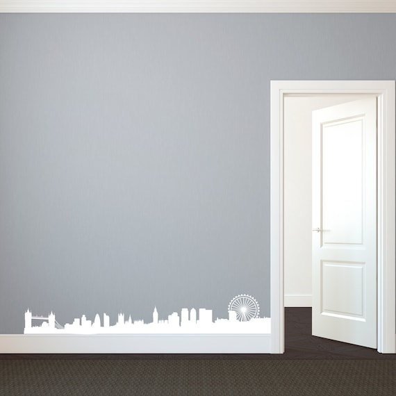 London UK City Skyline Silhouette - Wall Decal Custom Vinyl Art Stickers