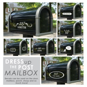 Custom Name and Address Mailbox & Front Door Decal Lettering Stickers - Wall Decal Custom Vinyl Art Stickers for Homes, Classroom Doors