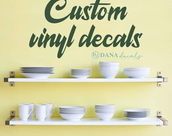Custom Name Text Quote Vinyl Decal Wall Art Create Your Own Personalized Customized