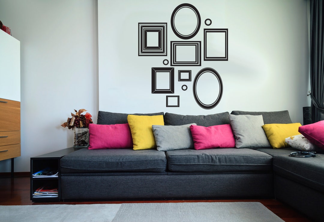 Vinyl Wall Art Decal Custom Stickers - Picture Frames Collage - Etsy