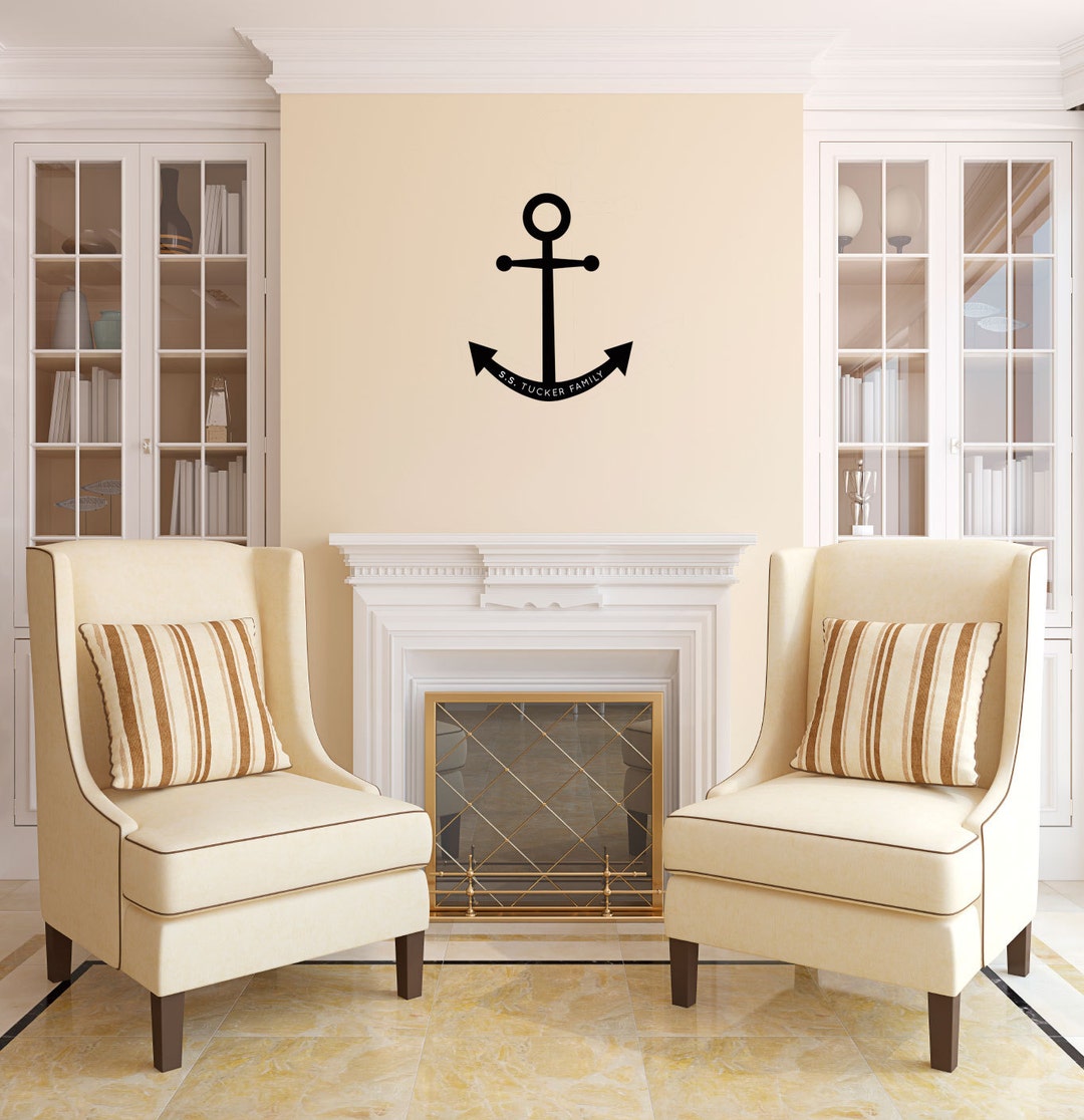 Personalized Anchor - Wall Decal Custom Vinyl Art Stickers - Etsy