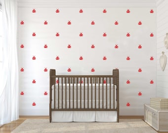 Ladybug Repeatable Decal - Repeatable Wall Decal Custom Vinyl Art Stickers for Nurseries, Homes, Schools, Kids rooms