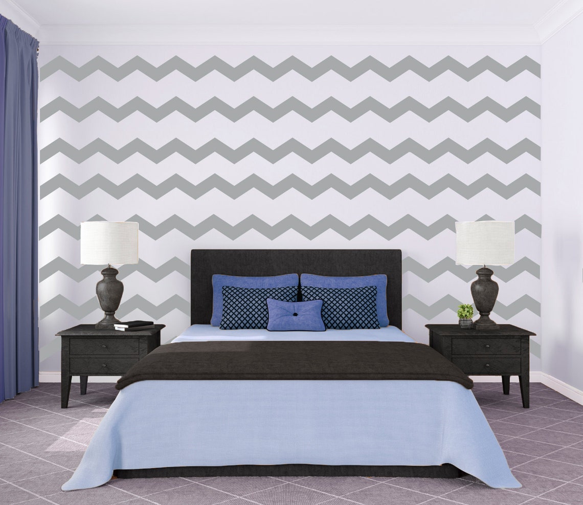 Chevron Wall Decal – Large Vinyl Pattern Stickers - Etsy