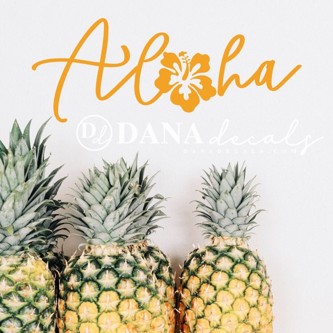 Aloha Hibiscus Vinyl Decal, Hawaii Car Window, Laptop, Wall Art - Etsy