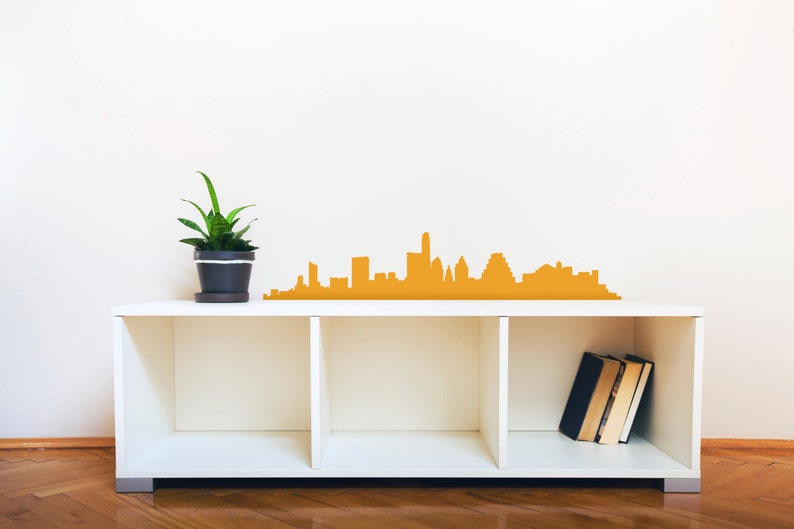 Austin Texas City Skyline Silhouette Wall Decal Custom Vinyl Etsy