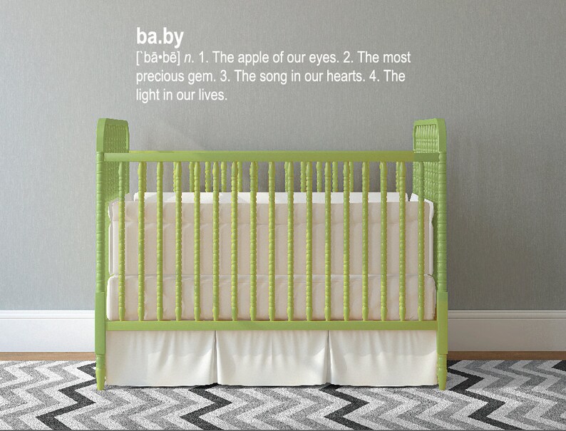 Definition of Baby Nursery Quote Wall Decal Custom Vinyl Art Etsy